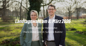 JumboTeaser auf gruene-hohenlohe.de