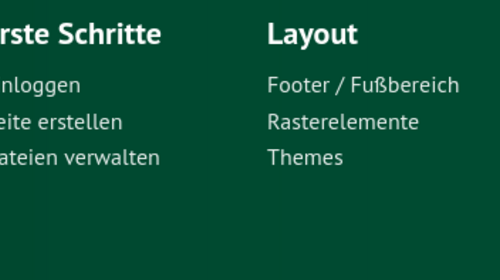 Beispiel für einen Footer / Fußbereich