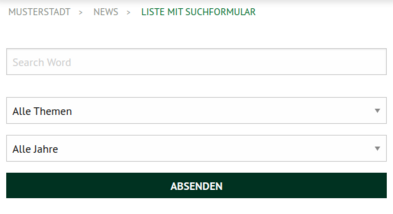 Das Formular auf dem Smartphone.