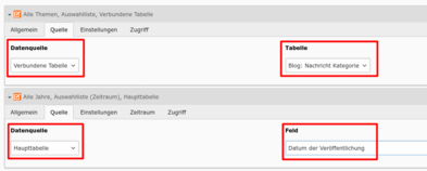 Datenquellen angeben.