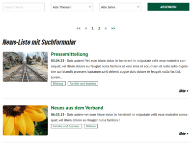 Das fertige Formular.
